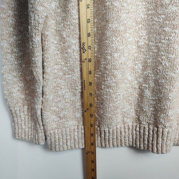 L.L. Bean Sweater Women's XL Light Brown Mock Neck Long Sleeves Pullover - Picture 4 of 7